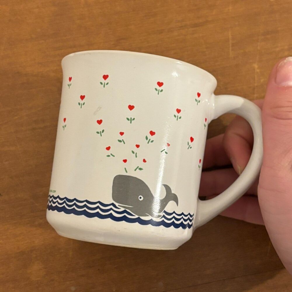 Vintage Kitschy Whale Flower Cottagecore Coffee Mug